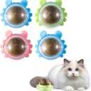 Cat Mint Ball Wall 4-Pack Mount Catnip Ball Release Energy Relieve Anxiety Promote Digestion and Protect The Oral Cavity