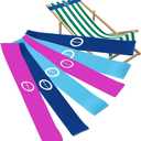 6 Pack Beach Towel Bands,Beach Chair, Pool Chairs & Cruise Ship Essentials,Windproof Towel Holder Cruise Bands for Towels( dark blue,light blue,pink
