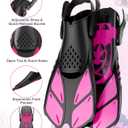 Viginsul Mask Fins Snorkeling Gear for Adults, Full Face Snorkel Mask & Adjustable Swim Fins Snorkel Set, Panoramic View Snorkel Mask Dry Top Anti-Fog Anti-Leak