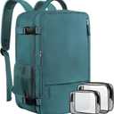 Travel Backpack for Men, 40L Carry On Backpack, 17 Inch Laptop Backpack, Waterproof Backpack, College Bookbag, Person Item Flight Approved Trave Bag for Women (Peacock Blue)