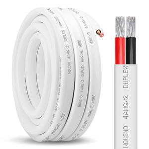 4 Gauge Marine Wire 4 AWG Duplex Marine Grade Wire,10ft Tinned Copper Oxygen-Free Insulated Red& Black Electrical Cable for Boat/Automotive/RV/Camper/Trailer