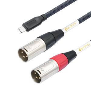 Devinal USB C to XLR Cable, Smartphone/Laptop to XLR Male Output Cable for Amplifier, Speaker, Mixer Console, etc 3.3 FT