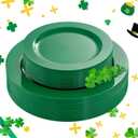 FLOWERCAT 60PCS Green Plates & St. Patrick's Day Plates - Heavy Duty Dark Green plates Disposable for St. Patrick's Party&Easter- Include 30PCS 10.25" Dinner Plates & 30PCS 7.5" Dessert Plates