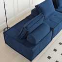 Swbvs 1-Piece Modular Single Chair, Deep Corduroy Lounge Chair with Adjustable Cushions, Versatile Small Couch that Works Alone or Together – Perfect for Apartments, Living Rooms & Bedrooms, Blue