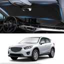 Custom Fit Mazda CX5 Windshield Sunshade for Mazda CX5 CX-5 2013-2016 Accessories Front Window Shades Fit for CX5 CX-5, Sport, Touring, Grand Touring,Crossover Cover for Windshield Shade Blocks UV