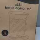 Ubbi Vertical Baby Bottle Drying Rack, Space Saving Countertop Drying Rack Baby Organizer, Gray