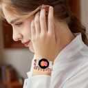 Boho Beaded Handmade Braided Bracelet Band Women 20mm Compatible for Samsung Galaxy Watch 7/6/5/4/Active 2/4 Classic/6 Classic/5 Pro/FE 40mm 42mm 43mm 44mm 45mm 46mm 47mm