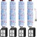 8 Pack Replacement Parts Compatible with Bissell CrossWave 1785 2306 3888A Vacuum Cleaner 4 Pack Multi-Surface Brush Roll 1868 4 Pack Vacuum Filter 1866 Compare to Part 1608683 160-8683 1608684