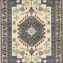Washable 5x7 Area Rugs Non Slip 5x7 Rug Floor Carpet Distressed Printed Area Rug Soft Area Rug for Living Room Bedroom Dinning Room Kitchen Indoor (Blue, 5x7)