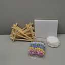 8 Pack 8 * 10In Canvas Boards for Painting, Art Canvas for Drawing with 16 Brushes & 8 Paint Trays & 16 Acrylic Paint, Mini Painting Canvas with Easel Set, Painting Kits for Adults & Kids Party