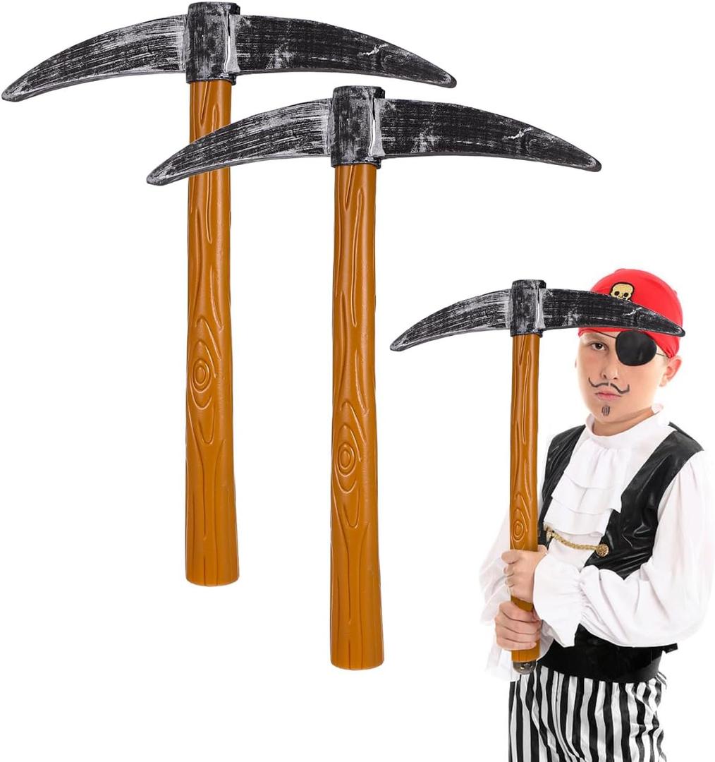 3pcs Props Foam Cosplay Safe Prop Fake Tool Halloween Costume Accessories Brown