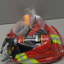 Fireman Costume for Kids, 10 Pcs Firefighter Costume with Toy Accessories Set, Fireman Role Play Outfit Toys, Kids Firefighter Dress Up Clothes, Halloween for Boys Toddlers Ages 3 4 5 6 7