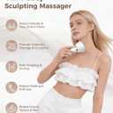 Lymphatic Drainage Massager, Anti Cellulite Massage Tool, Body Sculpting Machine with Red Light Therapy, Heating, Vibration for Stretch Marks & Cellulite, Gift for Women & Men, White