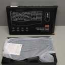 Wireless Keyboard and Mouse Combo, 2.4G Full Size Wave Keys Ergonomic Keyboard with Wrist Rest and 3-Level DPI Adjustable Wireless Ergonomic Mouse for Windows, Mac OS Desktop/Laptop/PC(Black)