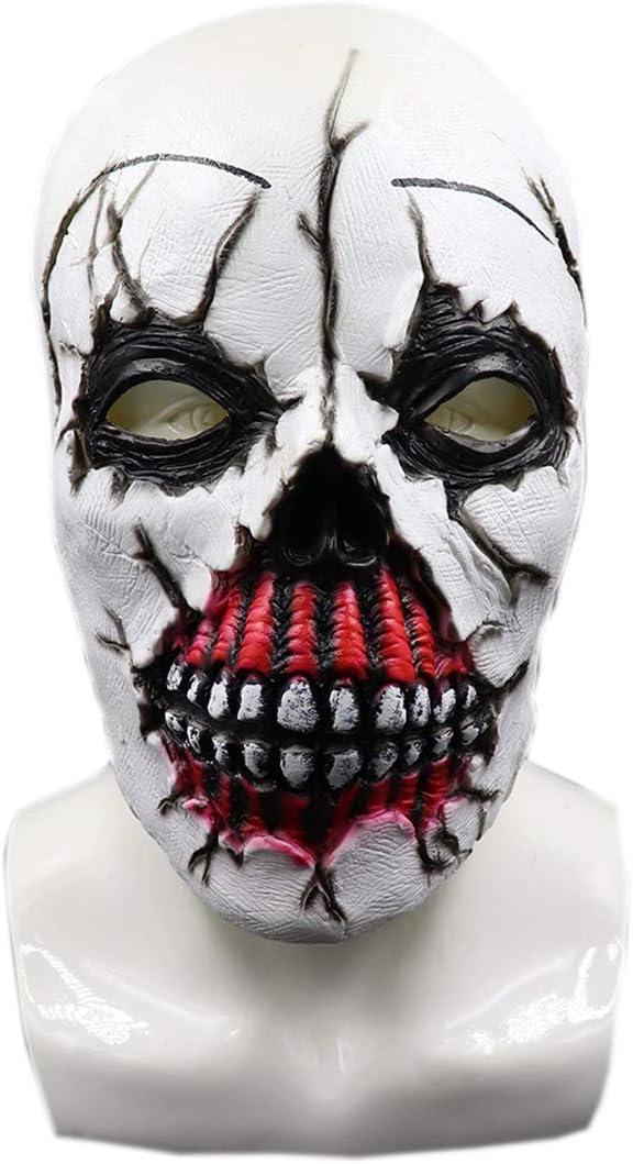 Scary Full Headgear Halloween Alien Mask with Big Eyes Yellow