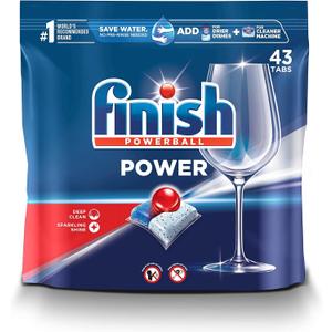Finish Power - 43ct - Dishwasher Detergent - Powerball - Dishwashing Tablets - Dish Tabs, (Pack of 4)