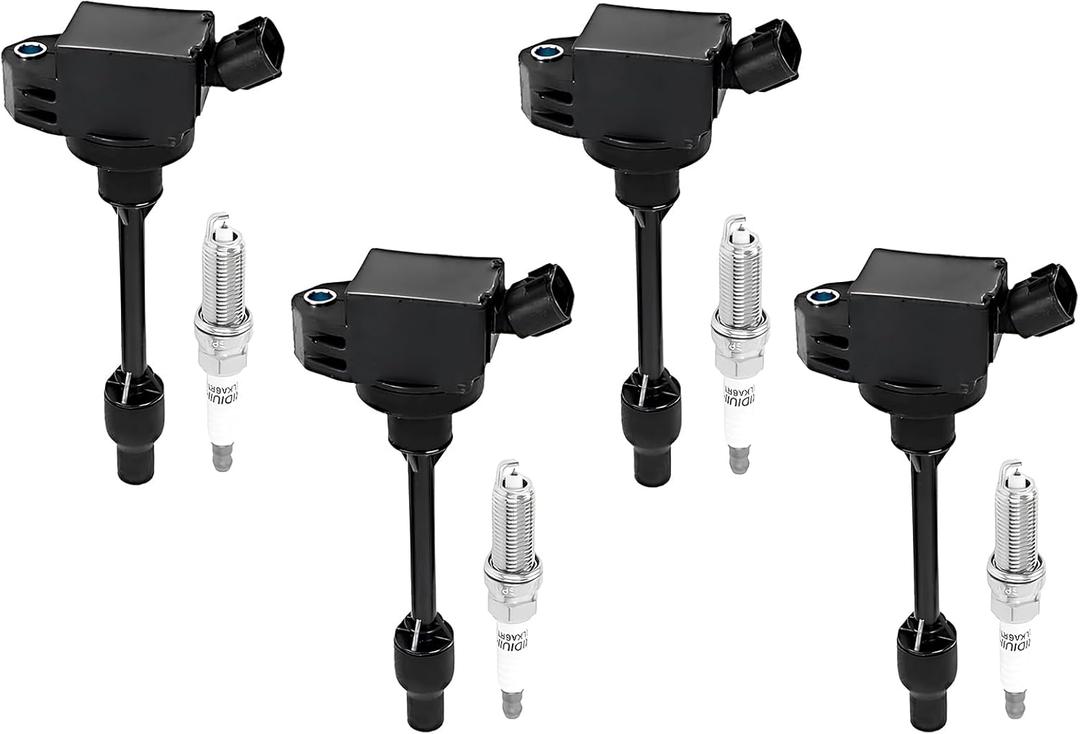 Ignition Coil Pack Iridium Spark Plugs Set of 4 Compatible with 2018-2020 Camry 2020 Corolla 2019-2020 RAV4 Replacement for UF848 96210