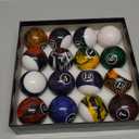 Billiard Balls Set Pool Table Balls Marble-Swirl Style 16 Ball Set