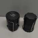 EXTRASTAR 2 Pack LED Battery Operated Lights, Portable Survival Battery Powered Lamp, Camping Lantern, Suitable for Hurricane, Emergency, Storm, Outages, Outdoor Collapsible Lanterns, Black