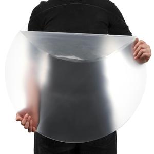 Pushglossy Large Round Acrylic Sheet Clear Acrylic Circle Board Transparent Circle Blank Plastic Disc for Table Top Backdrop DIY Cake Disks Crafts(1/4" X 24")