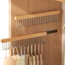 16.2 Inch Valet Rods For Closets, Bra Hanger, Belt Rack For Closet Slide Out, Extendable And Pull-Out Wardrobe Pole For Hanging Clothes, Wardrobe Pole With Metal Hooks, Closet Rod Extender