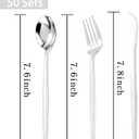 PULOTE 150PCS Silver Plastic Silverware Disposable - Heavy Duty Silver Plastic Cutlery Set - Plastic Utensils Set Include 50 Knives,50 Forks and 50 Spoons for Wedding,Party&Christmas