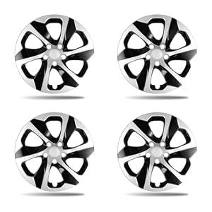 Paanlok 17 inch Two-Tone Silver and Black Wheel Covers for 2019-2025 Toyota RAV4 LE, Fits Factory Steel Wheels 42611-42520 42611-0R230, Direct OEM Replacement 42602-0R040, Snap-on Hubcaps 4 Pack