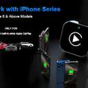 Wireless CarPlay Adapter for iPhone, 2025 Upgrade Convert Wired to Wireless Apple CarPlay Adapter, Mini Size USB Design for Cars with USB-A & Type-C Extension Cables, Stable Control, Plug and Play
