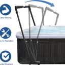 TOCRETOARE Hot Tub Cover Lifter, Spa Cover Lift Bar with Hydraulic Rods, Hot Tub Cover Lift Removal System Height 31-41 Inch Adjustable, Fit for Most Spa Hot Tubs