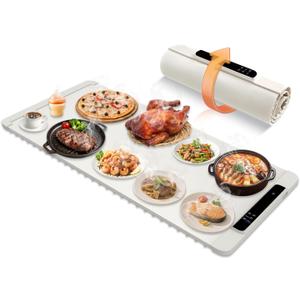 Warming Mat for Food Extra Large, 36"x 16" Food Warming Mat for Countertop, Warming Trays for Buffets Party, Food Warmers for Parties Buffet with 11 Level Adjustable Temperature and 10 Hours Timer