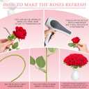Cliselda 72pcs Red Roses Artificial Flower in Bulk, Realistic Velvet Silk Faux Roses for Wedding Centerpieces, Bridal Bouquets, Home Decor, Anniversary, Valentine's Day Gifts, Mohter's Day Decorations