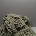 Admitrack Chunky Knit Blanket Throw, 100% Hand Knit Chenille Throw Blanket for Sofa & Home Decor, Soft and Cozy Knitted Throw Blankets (Sage Green, 51"x63")