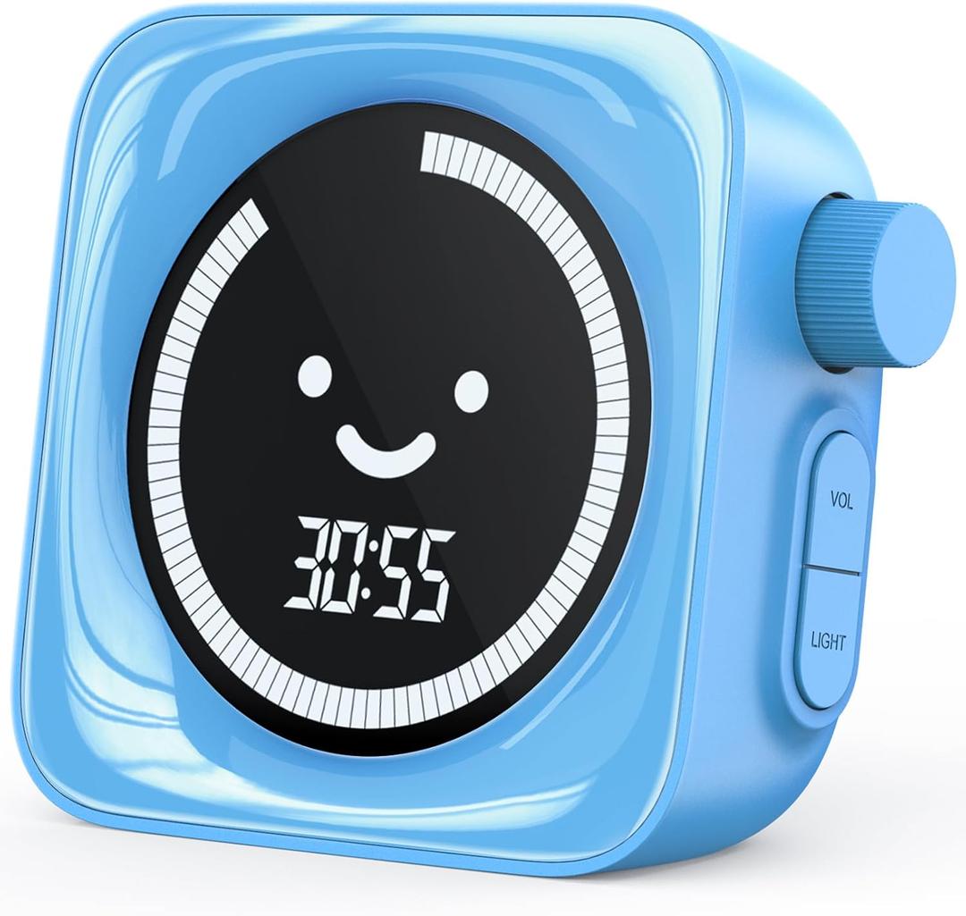 Visual Timer for Kids, 99 Minute Digital Cute Kids Visual Timer Classroom Timer for Homeschool Supplies Study Teaching Time Management Tool Countdown Timer (Blue)