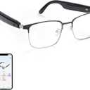 Smart Glasses with AI Translator, Real-Time Translation Glasses Polarized, Photochromic Lenses with Simultaneous Interpretation, Language Translator for Men and Women Supports 110+ Languages, (Sliver)