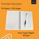 4 x Spiral Notebook, 2 Pack B6 Soft Cover Journals Notebook for School Student and Office Supplies, Blank Sketch Book, 50 Sheets/100 Pages, 100 GSM, 7.48 x 5.2 Inch, Black and Brown