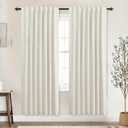 KOUFALL Thermal Curtains for Winter Living Room,Insulated 78 Inch Curtains by Size Not Cover Heat Vent Linen Blackout Insulating Curtains to Keep Cold Weather Out (52"W x 78"L (Pack of 2), Cream Beige)