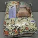 Bohemian Twin Size Comforter Quilt Sets -2 Pieces Red Quilts 100% Cotton(1Quilt,1 Pillow Shams) with Reversible Bedspreads Bohemian Patchwork Bedding Set Sleep Companion