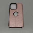 Casus Logo View Compatible with iPhone 13 Pro Wallet Case Slim Magnetic Flip Cover Faux Leather with Card Holder Slot Thin Kickstand (2021) 6.1" (Rose Gold)