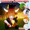 Sosation 5ft Inflatable Graduation Decorations Highland Cow with LED Lights Class of 2026 Blow up Lighted Yard Decor for Indoor Outdoor Lawn Garden College High School Party Supplies