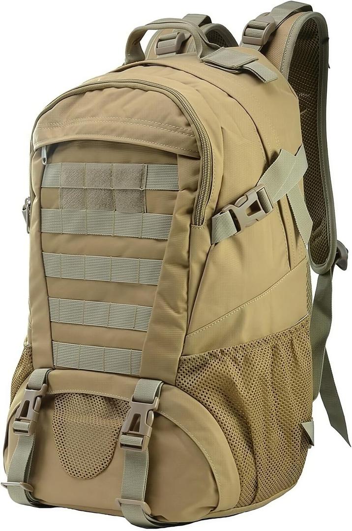 30L Tactical Backpack for Men,Military MOLLE for Camping Fishing Travel | 3 Days,High-strength nylon,Water repellency,Large capacity, Lightweight,Pouches,All-day comfortable carrying