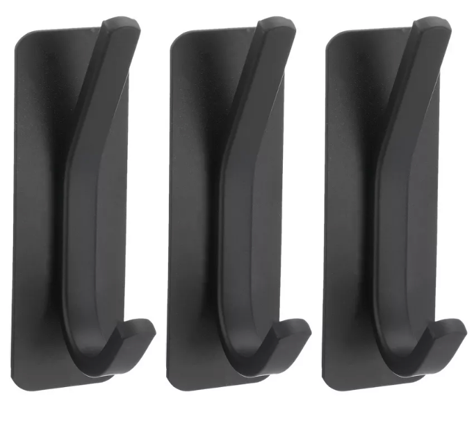 3pcs Wall Hangers, Black