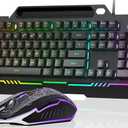 AULA Gaming Keyboard, T102 104 Keys Gaming Keyboard and Mouse Combo with RGB Backlit, All-Metal Panel, Anti-Ghosting, PC Game Keyboard and Mouse, USB Wired Keyboard Mouse for MAC Xbox PC Gamers (Black Keycaps + Black Panel)
