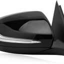 W205 Side Mirror for 2015-2021 Mercedes Benz C Class C180 C260 C300,Mercedes Passenger Side Door Mirror with Electrical Folding/Blind Spot/Heated/LED Turning Signal Light/Memory/Puddle Lights Black