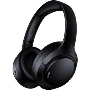 Hybrid Active Noise Cancelling Headphones Wireless, 120Hrs Playtime, 6 ENC Clear Mic, Over Ear Bluetooth Headphones with Hi-Res Audio Comfort Earcup Foldable ANC Headphone for Travel Game Home Office