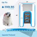 Dog Boat Ramp 48"x32", Inflatable Dog Ramp for Boat & Pool Ramp for Dogs, Non-Slip Stable Pet Ramp, Supports Up to 200 lbs for Pool, Lake & Beach