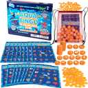 Pool Bingo Diving Game for Kids- Summer Party Fun Edition - Dive & Call 30 Sinking Animal Themed "Numbers", Fill Your Card- 150 Marker Chips &16 Double Sided Waterproof Play Cards & Bag, Xmas Gift