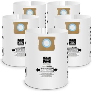 5 Pack Vacuum Bags Replacement for Shop Vac Bags 15-22 Gallon Type G 90663 9066300 Type J 90673 9067300 and VF2008, PETOX High-Efficiency Disposable Vaccum Collection Filter Bags