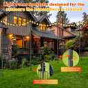 10Ft String Light Poles 6 Pack,Poles for Outdoor String Lights with Fork and Fence Clamp,Hanging Lights Metal Stand Post for Deck Patio Backyard Garden Decorations
