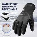 Winter Gloves for Men Women Cold Weather,Waterproof Winter Bike Gloves for Men Warm with Touchscreen Fingers,for Cycling,Driving,Motorcycle (Medium, black)