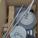 Silver Gray Floor Lamp, 42W 4000LM Super Bright LED Lamp with Reading Light for Living Room Bedroom Office, Dimmable Standing Lamp with Remote & Touch Control